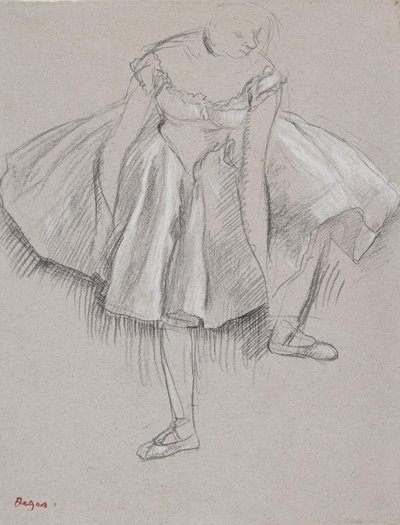 Dancer Adjusting Her Slipper by Edgar Degas
